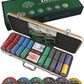 Pokerkoffer mit 500 Keramik Pokerchips "Silvio" mit Werten