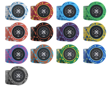 Plastik Poker Chips "Janice" mit Werten - 25er Rolle