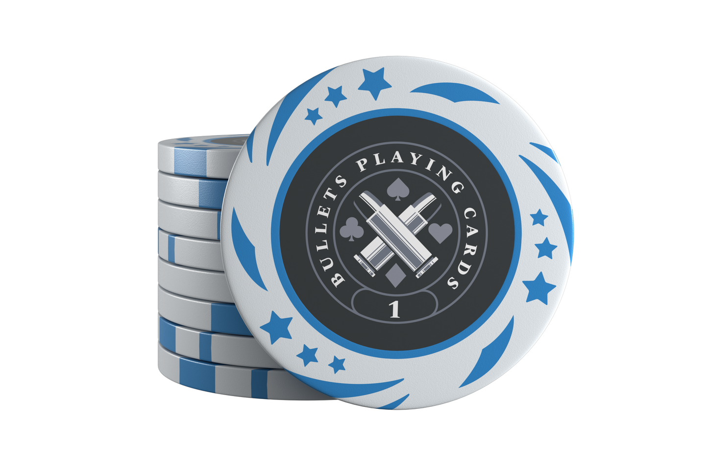 Plastic Poker Chips "Janice" with Values - 25-Count Roll
