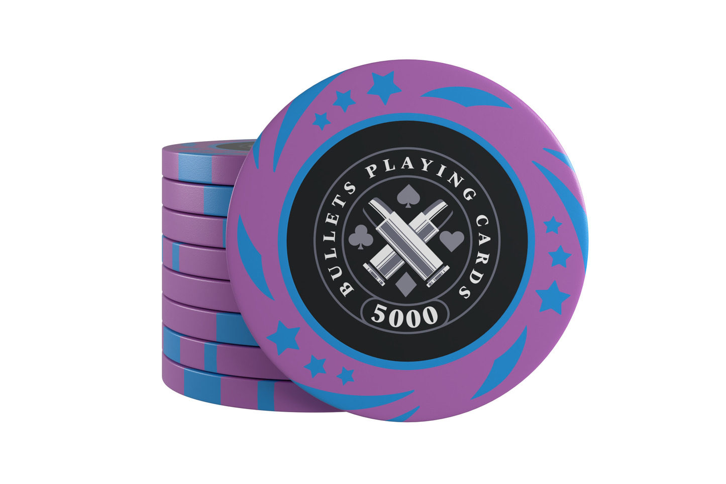 Plastik Poker Chips "Janice" mit Werten - 25er Rolle