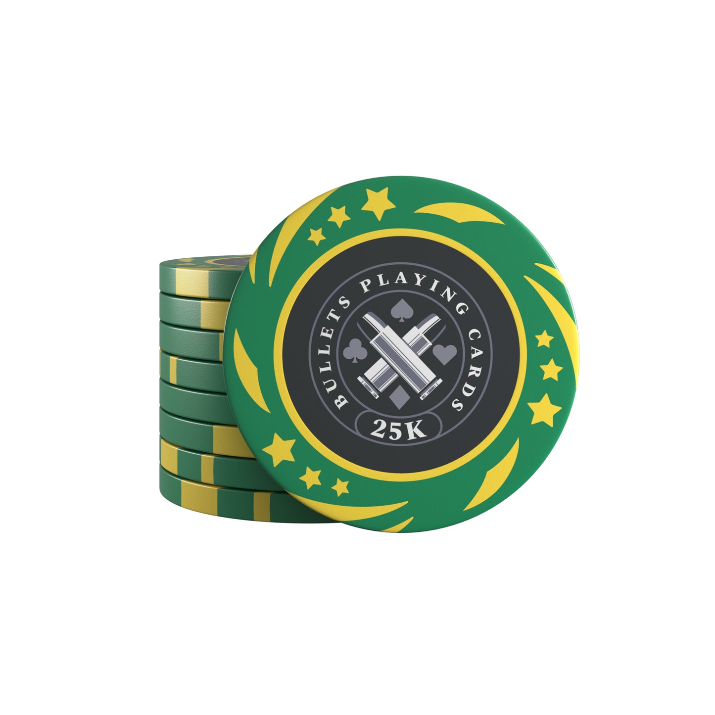 Plastic Poker Chips "Janice" with Values - 25-Count Roll