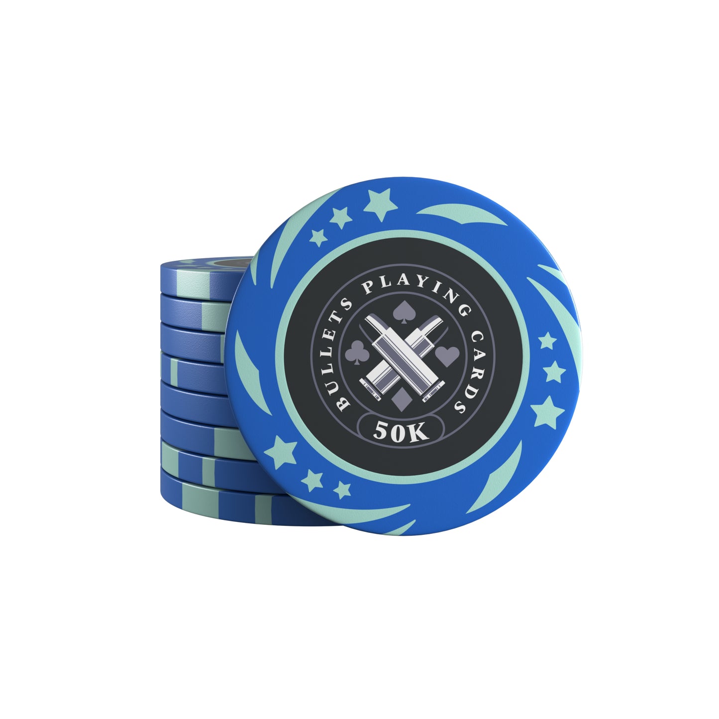 Plastic Poker Chips "Janice" with Values - 25-Count Roll