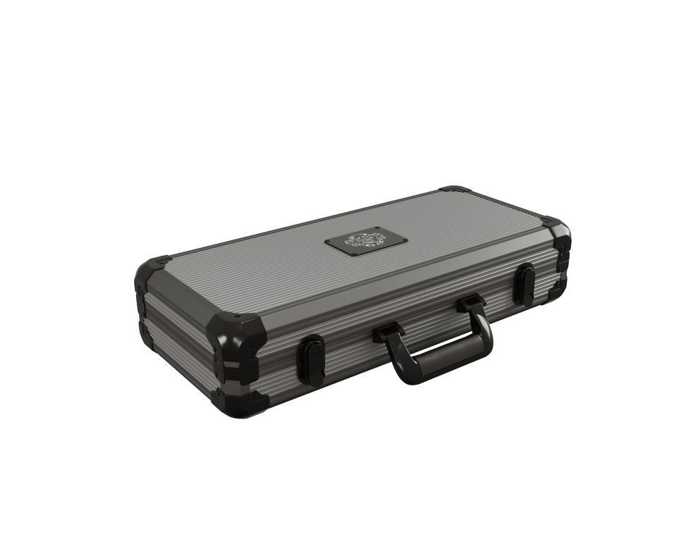 large poker case (300 chips) - ABS All-in Gray - Bullets Playing Cards