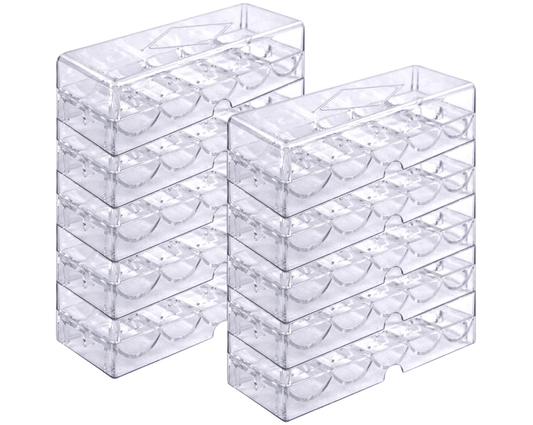 Poker Chip Trays mit Deckeln für je 100 Chips - Bullets Playing Cards