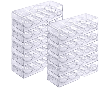 Poker Chip Trays mit Deckeln für je 100 Chips - Bullets Playing Cards