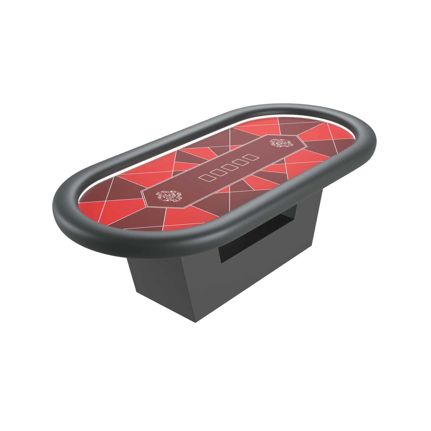 Professional Poker Table for Home Round (240x115cm) - Bullets Playing Cards