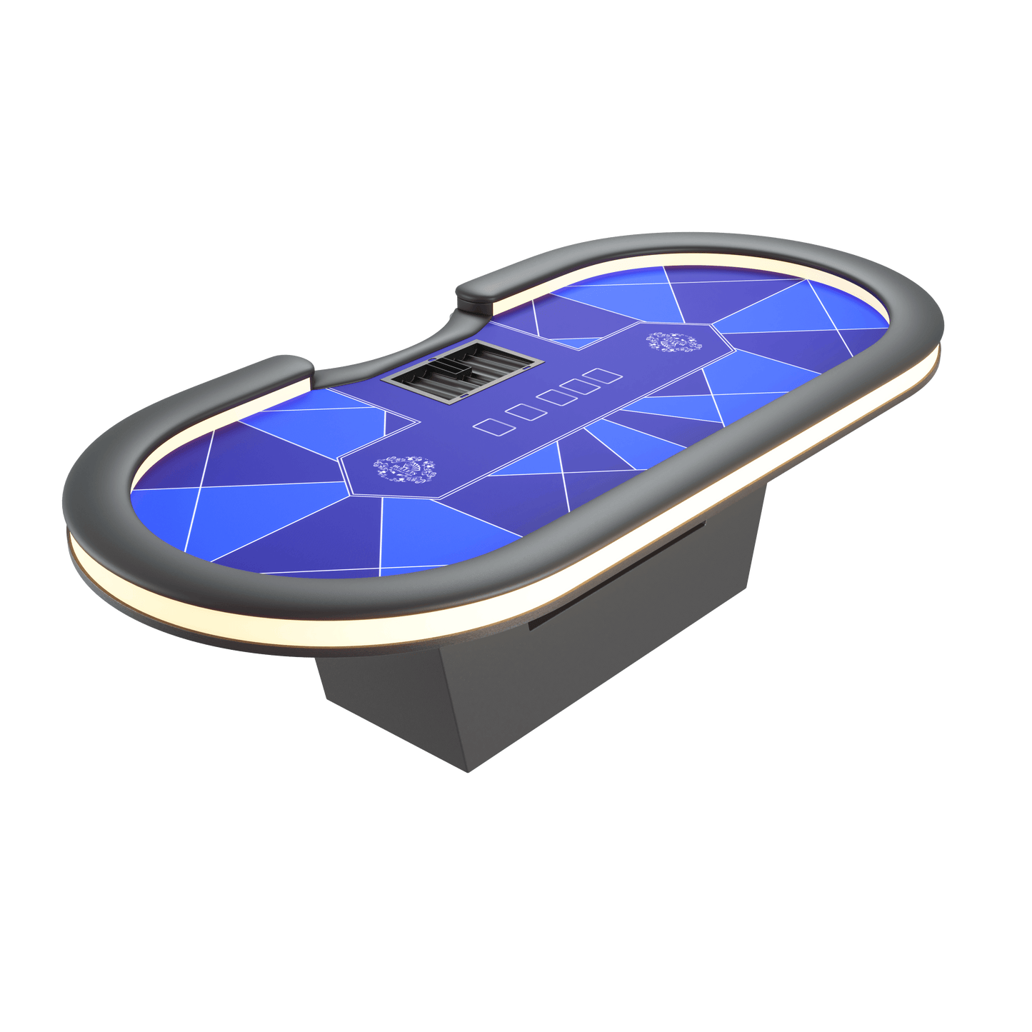 Professional all-round LED poker table with dealer position (270x130cm) - Bullets Playing Cards