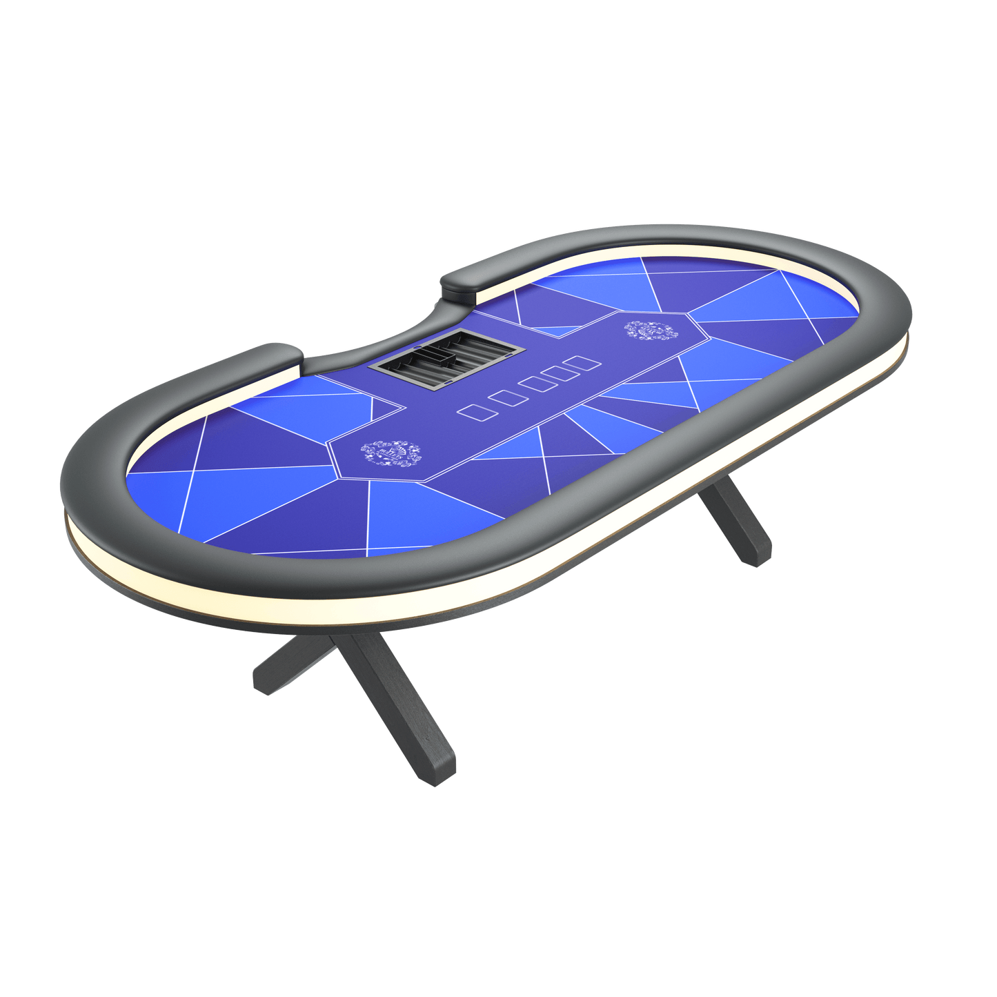 Professional all-round LED poker table with dealer position (270x130cm) - Bullets Playing Cards