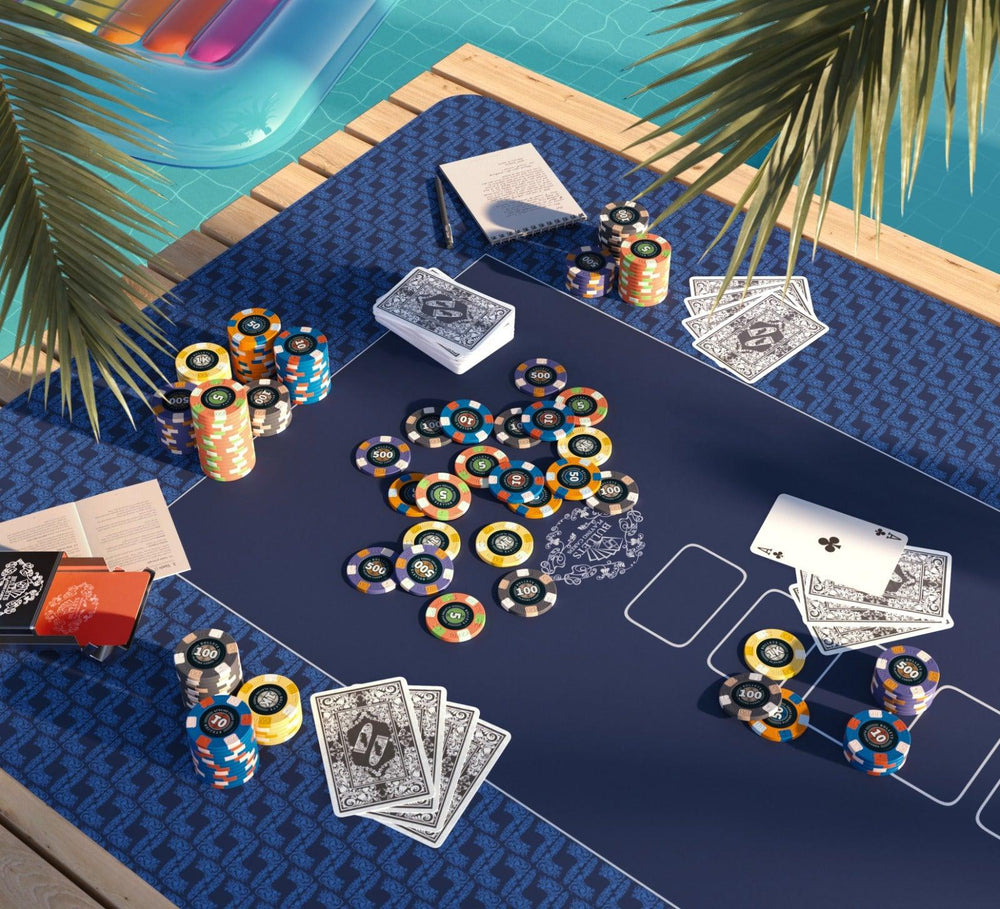 Poker Koffer mit 500 Keramik Pokerchips "Richie" mit Werten - Bullets Playing Cards