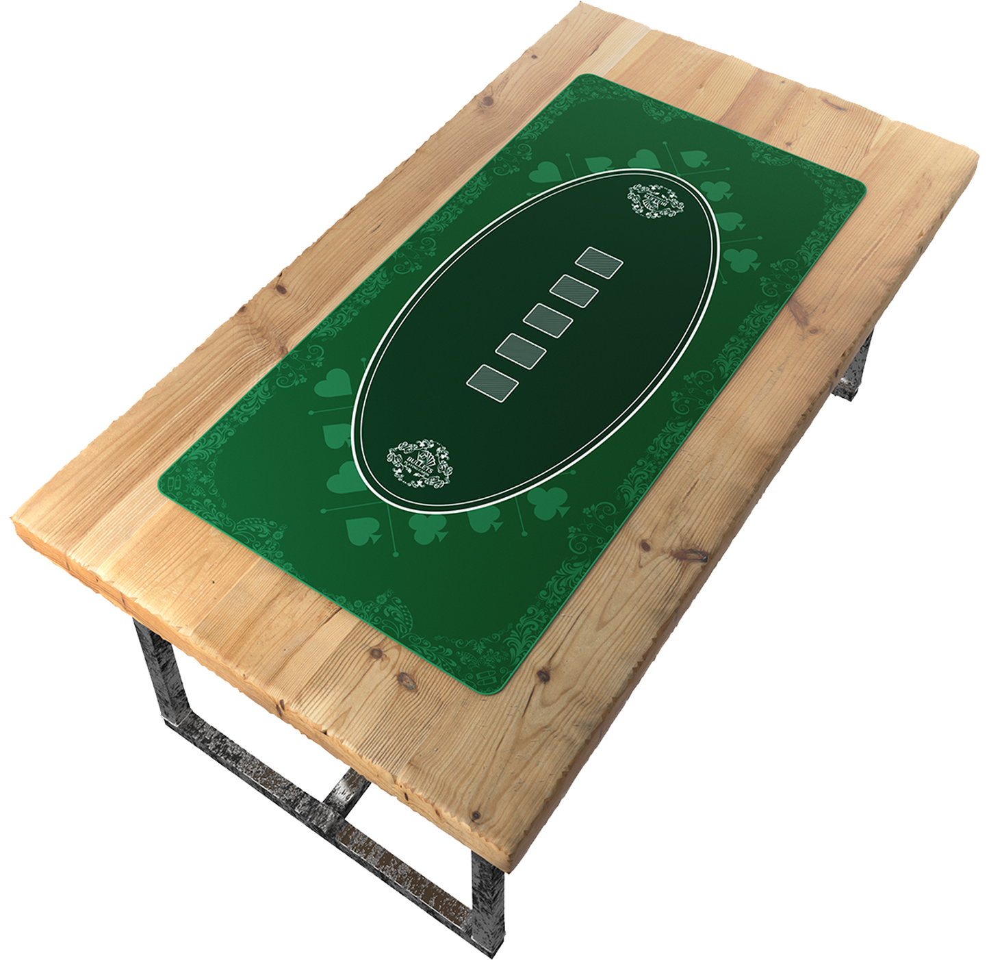 Pokermatte 160 x 80 cm, eckig - Casino-Design