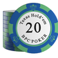 Jetons de poker en argile "Carmela" avec valeurs - rouleau de 25 - Bullets Playing Cards