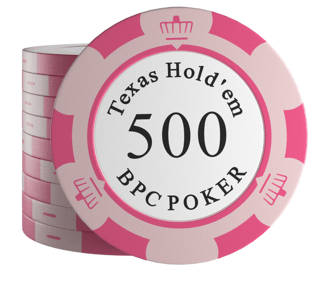 Jetons de poker en argile "Carmela" avec valeurs - rouleau de 25 - Bullets Playing Cards