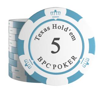 Jetons de poker en argile "Carmela" avec valeurs - rouleau de 25 - Bullets Playing Cards