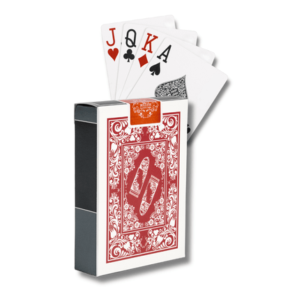 Pokerkarten aus Plastik, Poker-Size, Jumbo Index, Einzeldeck in Blau oder Rot, mit 2 oder 4 Eckzeichen - Bullets Playing Cards