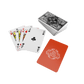 Backpacker Playing Cards, including plastic playing cards, aluminum box and rules for 5 travel games - Bullets Playing Cards
