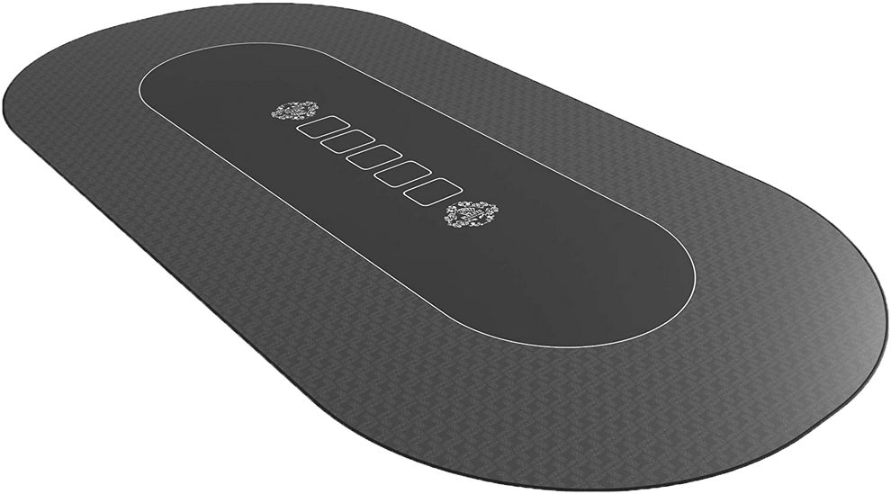 Poker mat 180x90 cm, oval - Bullets Playing Cards