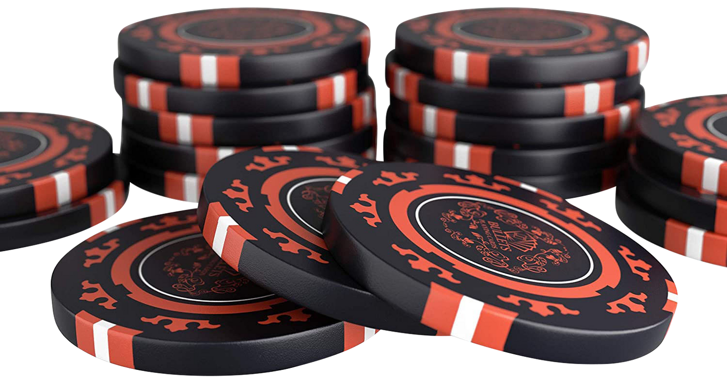 Clay Poker Chips "Corrado" without values ​​- roll of 25