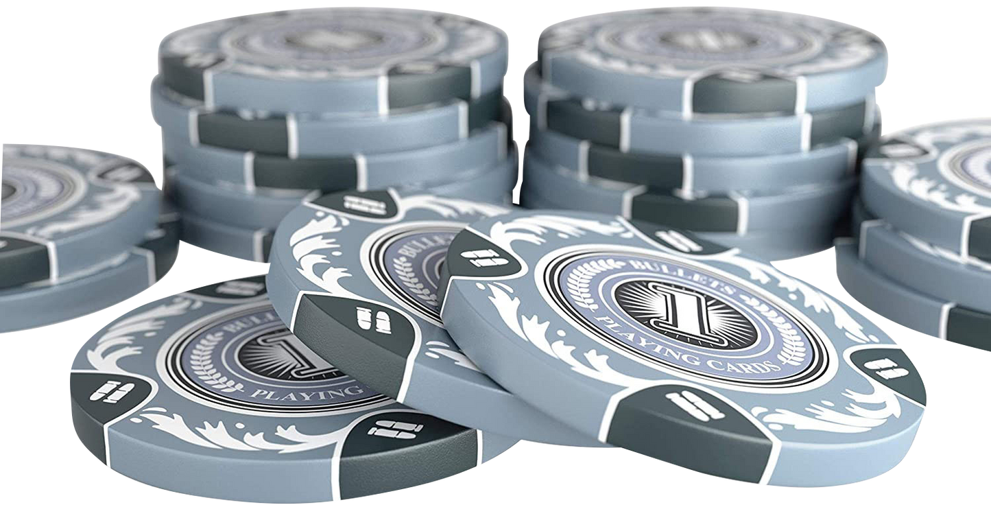 Poker Koffer mit 300 Clay Pokerchips "Tony" mit Werten