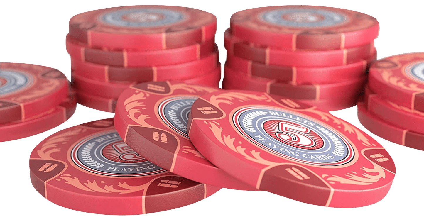 Poker Koffer mit 300 Clay Pokerchips "Tony" mit Werten