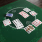 Rummy set in imitation leather case, including plastic playing cards, game rules with 15 rummy variants, short rules, pen and pad - Bullets Playing Cards