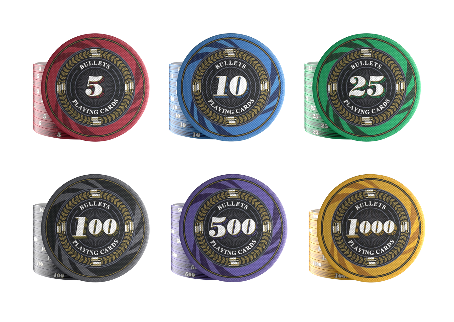 Pokerkoffer mit 300 Keramik Pokerchips "Silvio" mit Werten