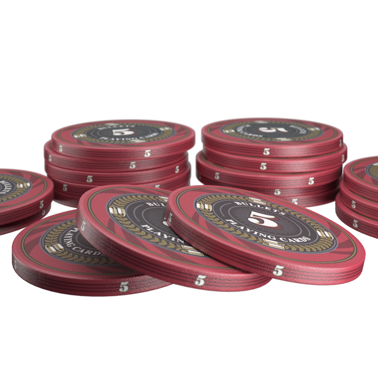 Keramik Poker Chips "Silvio" mit Werten - 25er Rolle