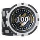 Jetons de poker en plastique "Christopher" avec valeurs - Rouleau de 25 - Bullets Playing Cards