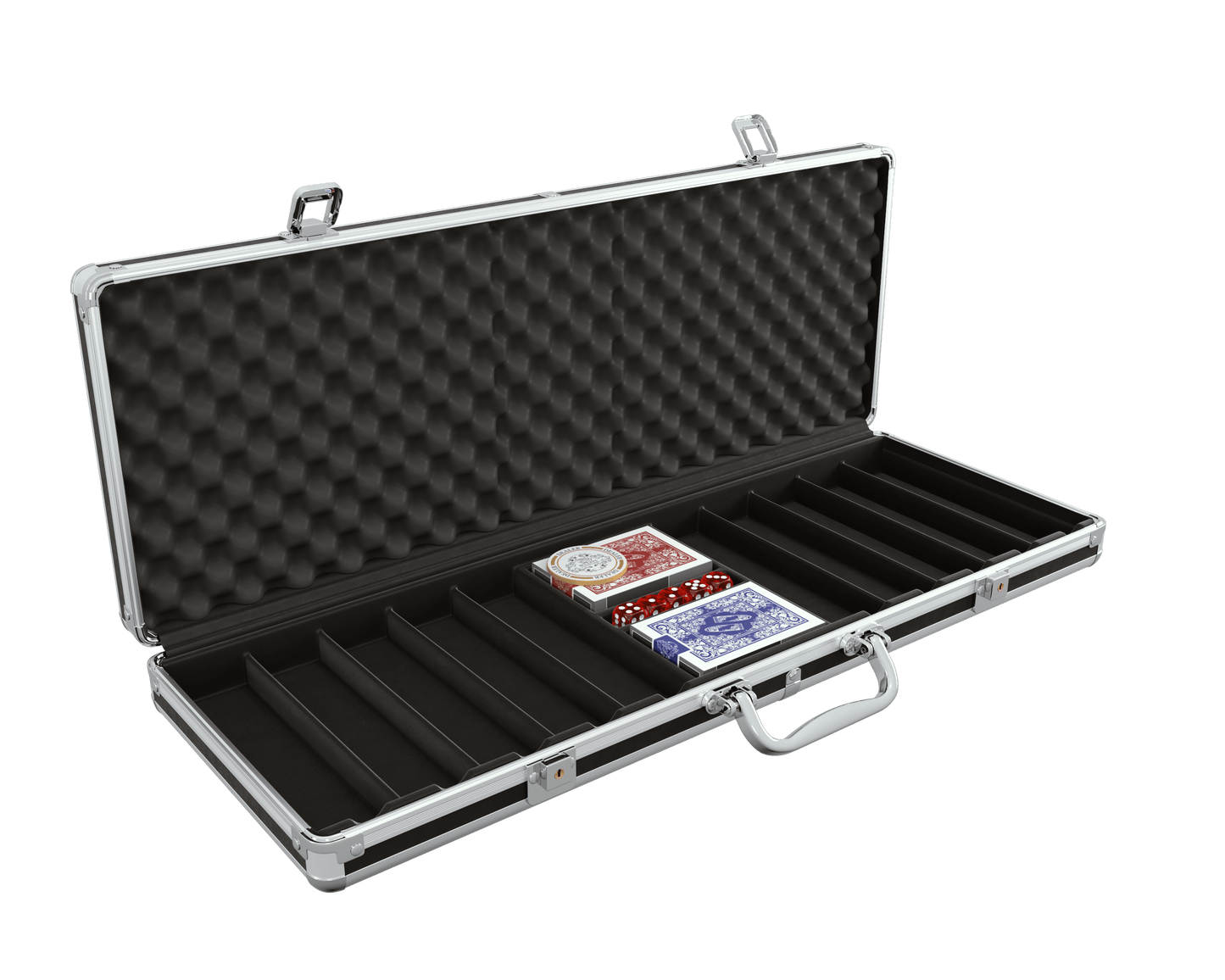 Estuche grande de póquer (500 fichas) - Bullets Playing Cards