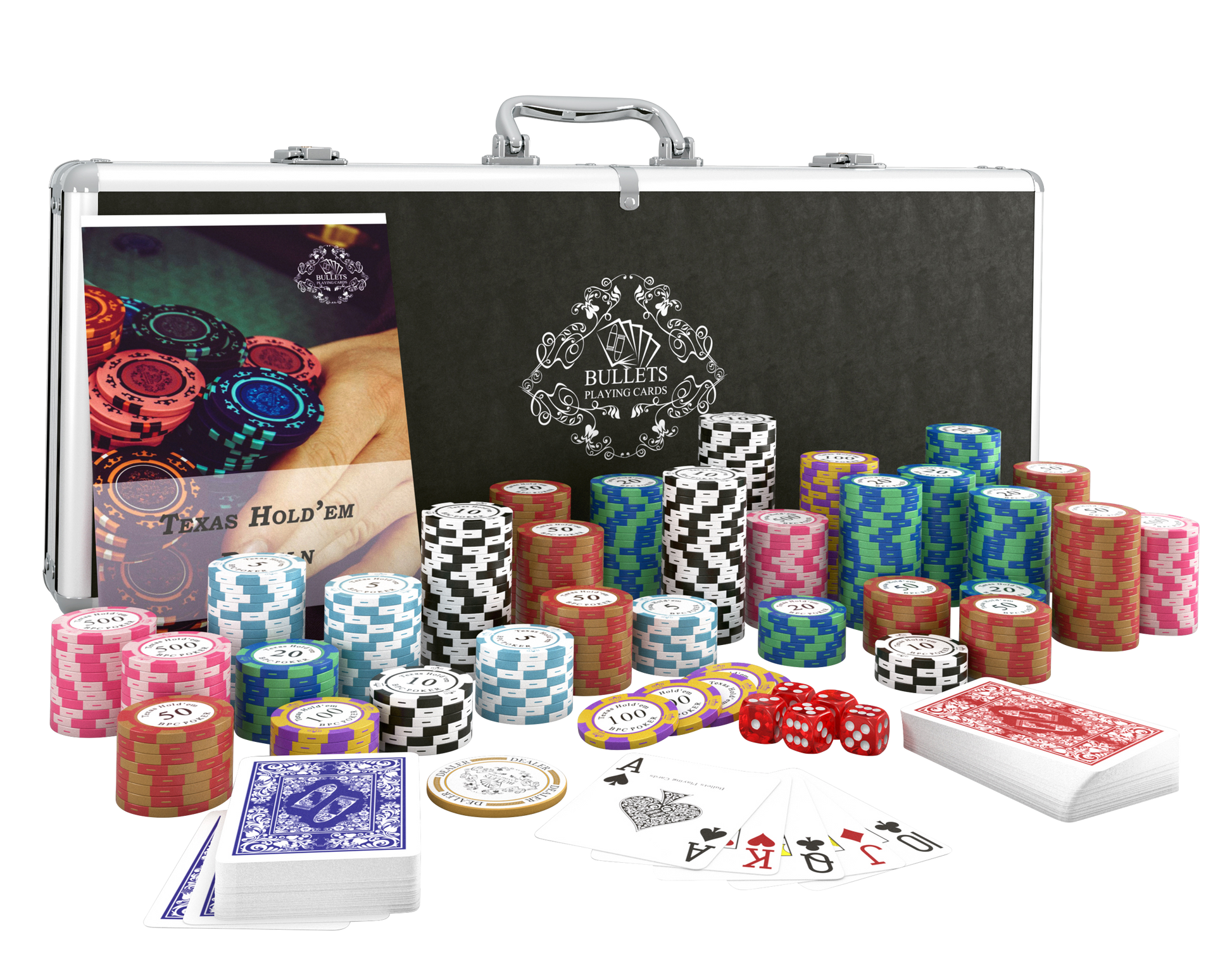 Mallette de poker avec 500 jetons de poker en céramique Paulie avec  valeurs – Bruncken & Gebhardt GmbH