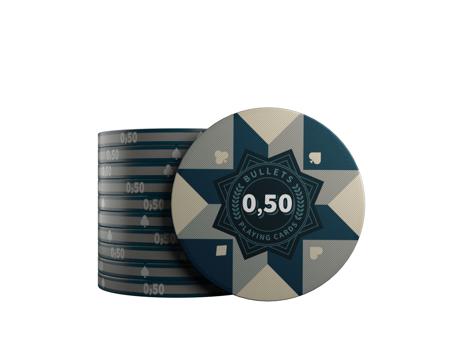 Bullets Playing Cards, Poker Chip Paulie con valori, Rotolo da 25 Bullets Playing Cards, Poker Chip Paulie con valori, Rotolo da 25