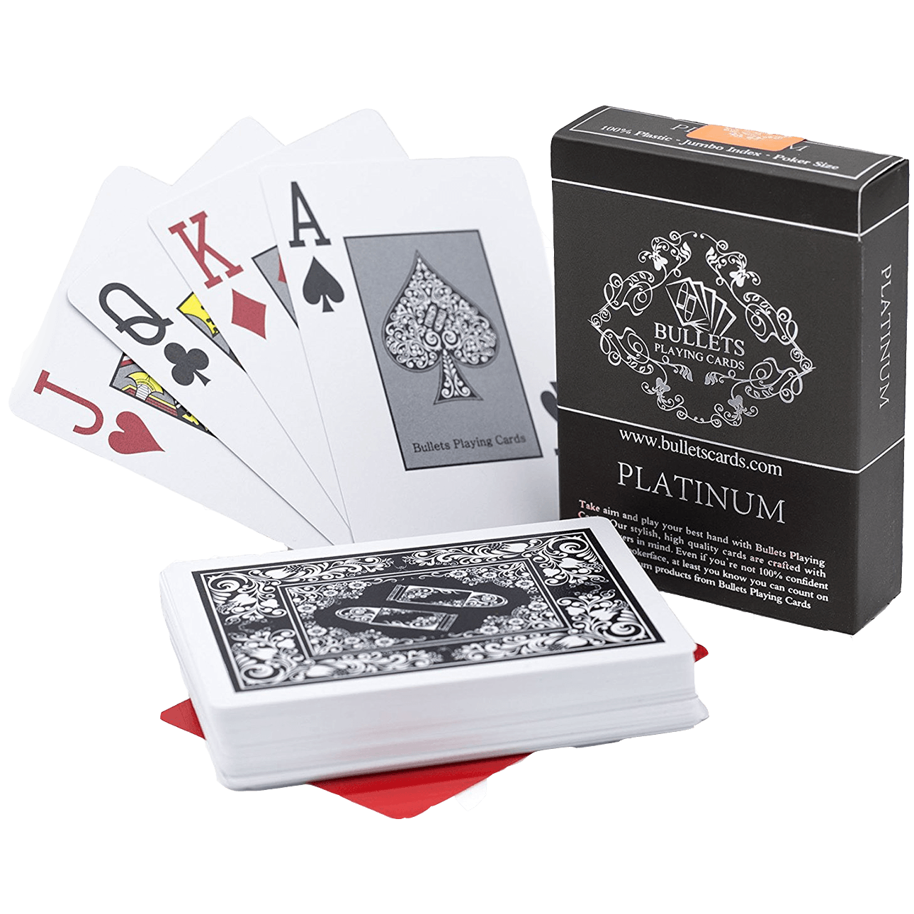 Cartes de poker en plastique "Platine"