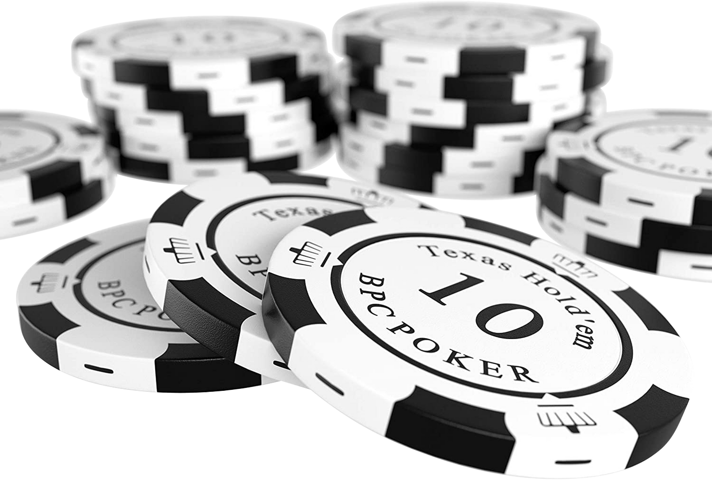 Pokerkoffer mit 300 Clay Pokerchips "Carmela" mit Werten