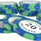 Jetons de poker en argile "Carmela" avec valeurs - rouleau de 25 - Bullets Playing Cards