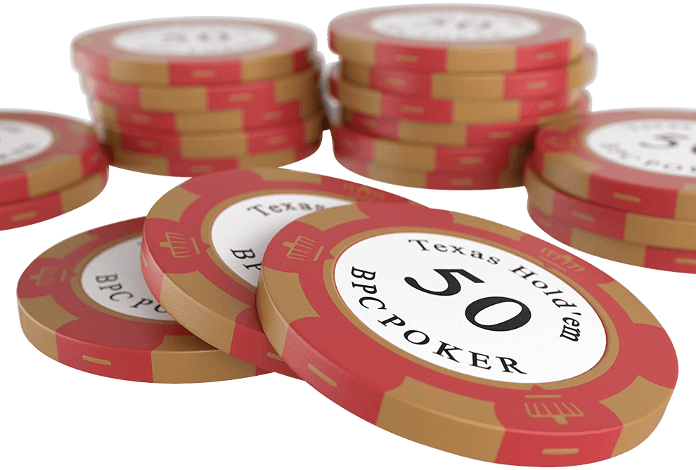 Jetons de poker en argile "Carmela" avec valeurs - rouleau de 25 - Bullets Playing Cards