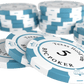 Jetons de poker en argile "Carmela" avec valeurs - rouleau de 25 - Bullets Playing Cards