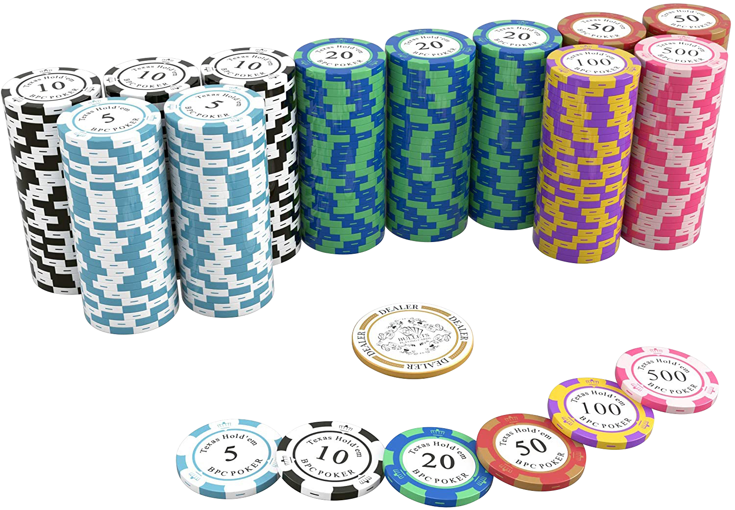 Mallette de poker avec 500 jetons de poker en argile design Tony avec des  valeurs – Bruncken & Gebhardt GmbH