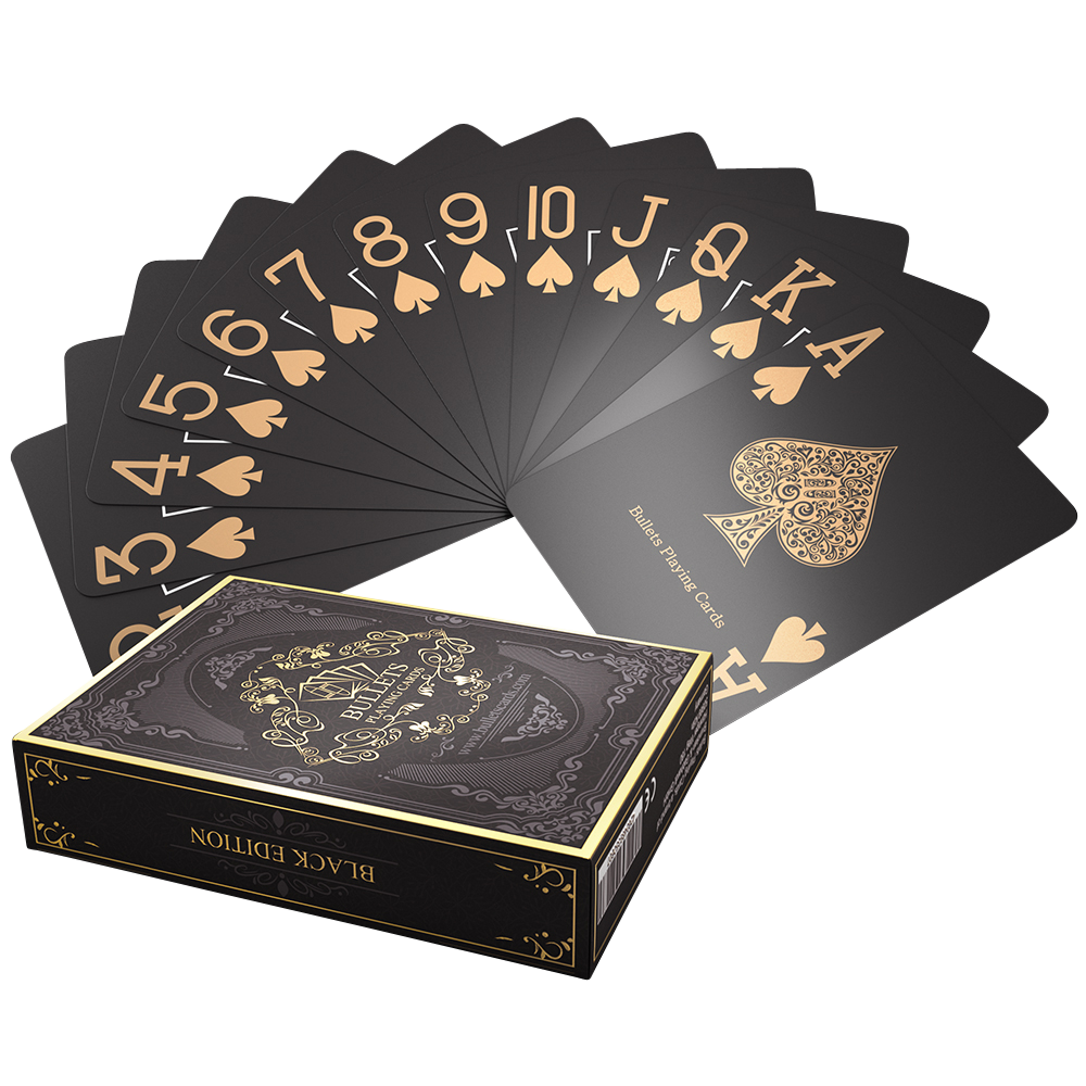 Plastic poker cards "Black Edition"