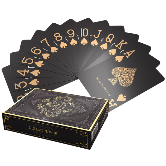 Pokerkarten aus Plastik "Black Edition" Matt