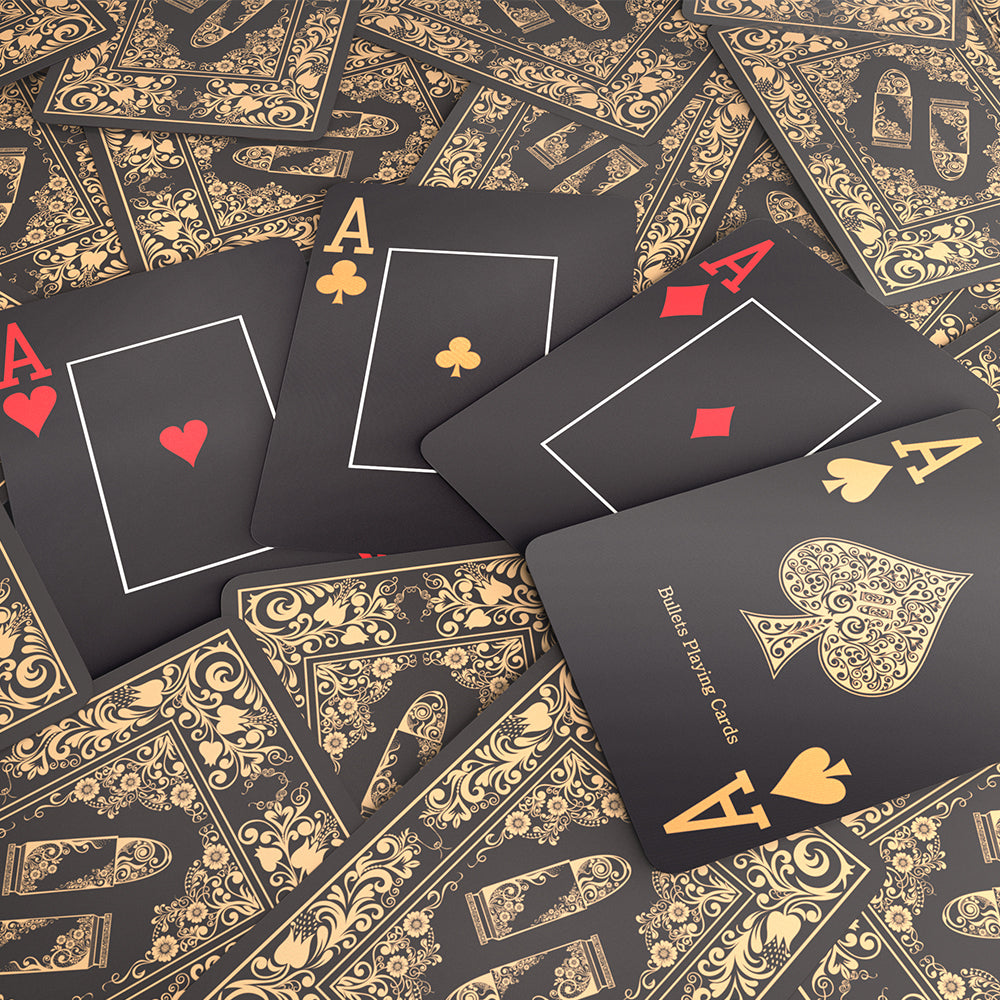 Cartes de poker en plastique "Black Edition" Mat