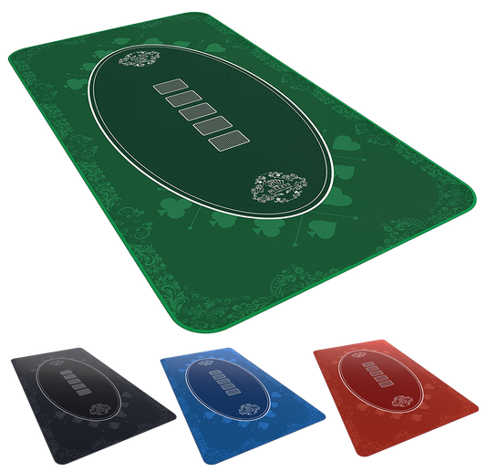 Pokermatte 140x75 cm, eckig - Casino-Design -
