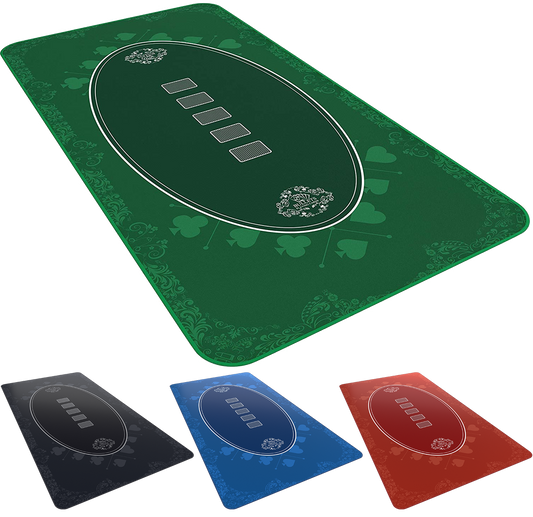 Pokermatte 160 x 80 cm, eckig - Casino-Design