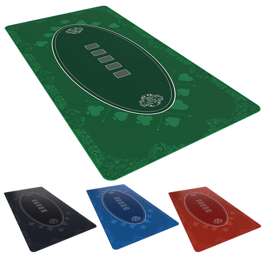 Poker mat 180x90 cm, square - casino design -