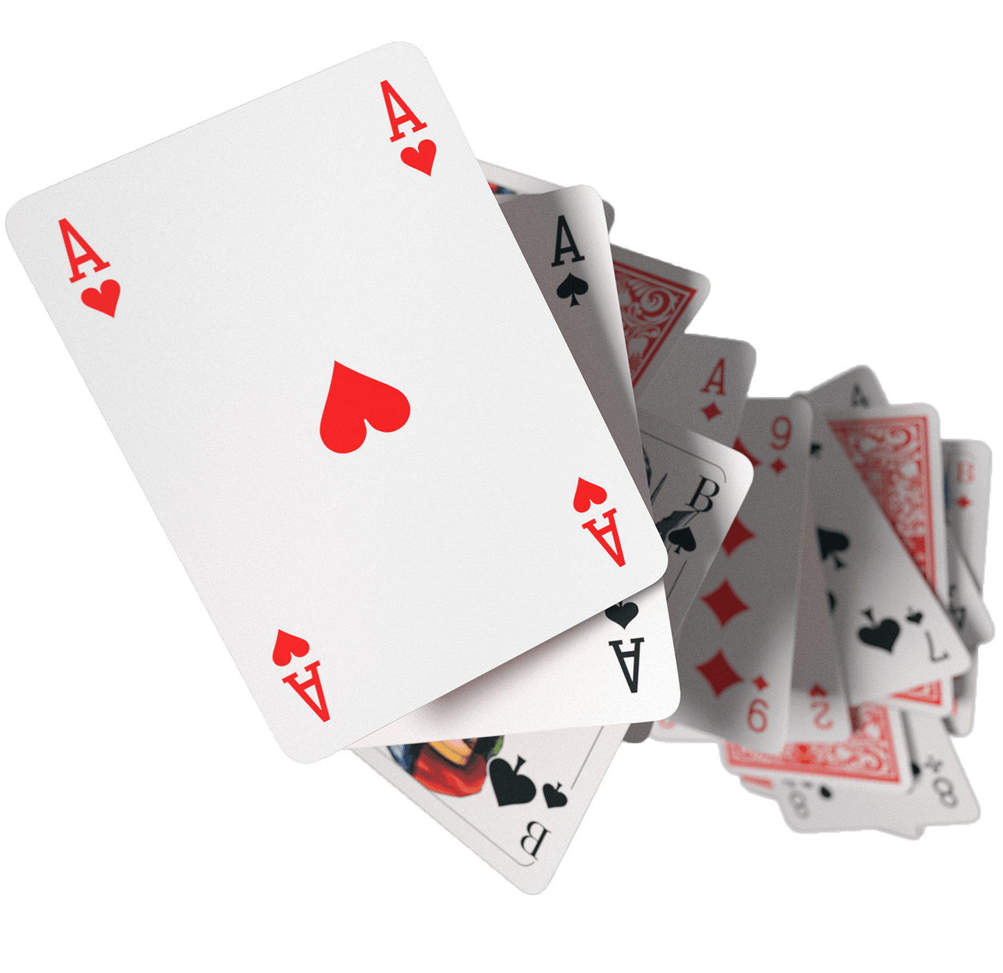 Rummy set in imitation leather case, including plastic playing cards, game rules with 15 rummy variants, short rules, pen and pad - Bullets Playing Cards