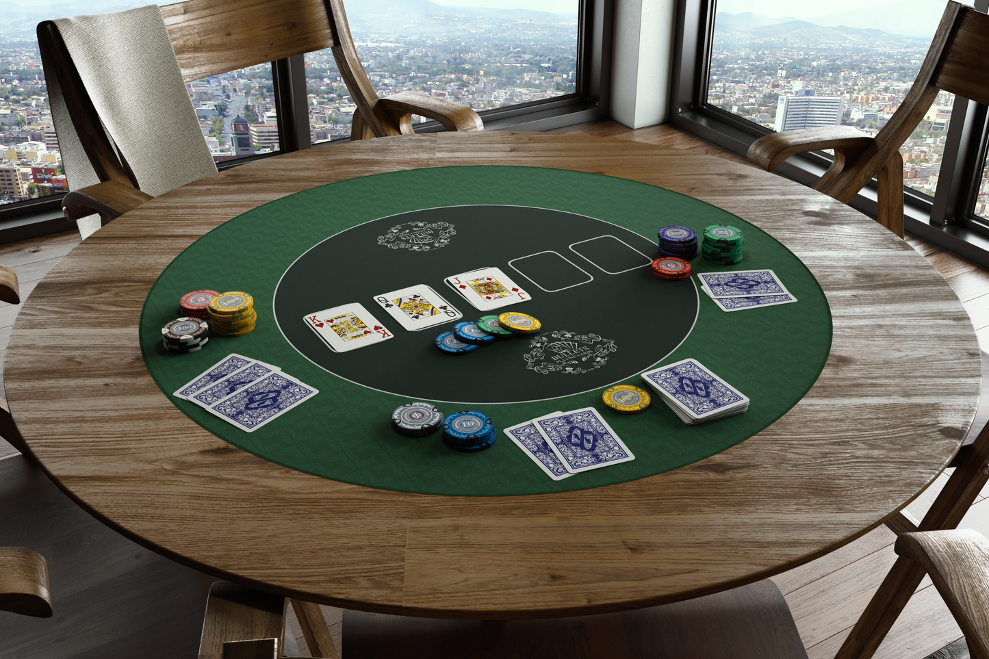 Tappetino da poker rotondo, diametro 100 cm
