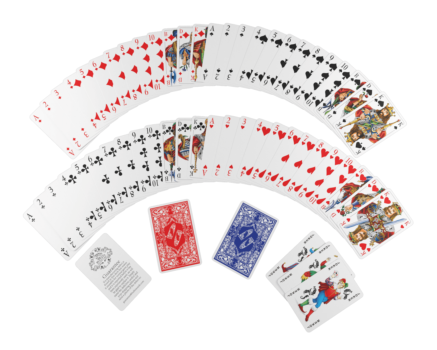 Set Ramino in custodia in finta pelle, incluse carte da gioco in plastica, regole con 15 varianti di Ramino, regole brevi, penna e blocco