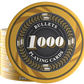 Keramik Poker Chips "Silvio" mit Werten - 25er Rolle - Bullets Playing Cards