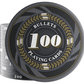 Keramik Poker Chips "Silvio" mit Werten - 25er Rolle - Bullets Playing Cards