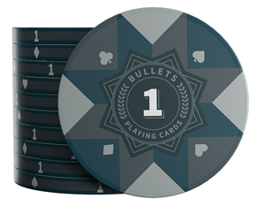 Ceramic Poker Chips "Paulie" with values ​​- roll of 25
