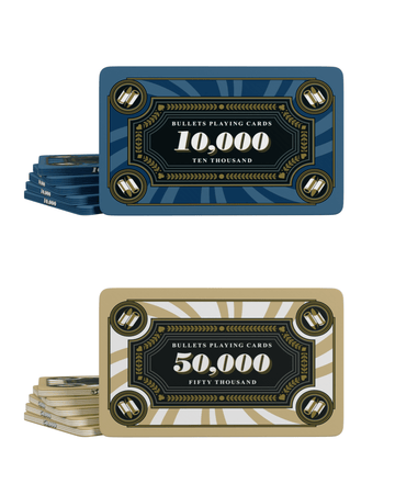 Placa de póquer de cerámica "Silvio" - con valores - juego de 6 - Naipes Bullets