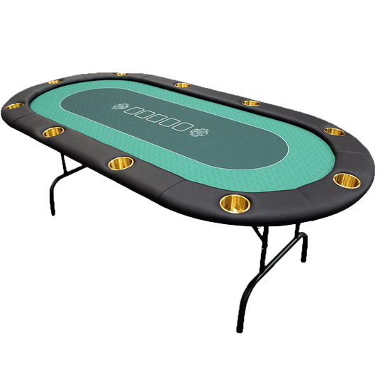 Poker table with foldable legs